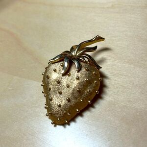 Trifari Strawberry Brooch
